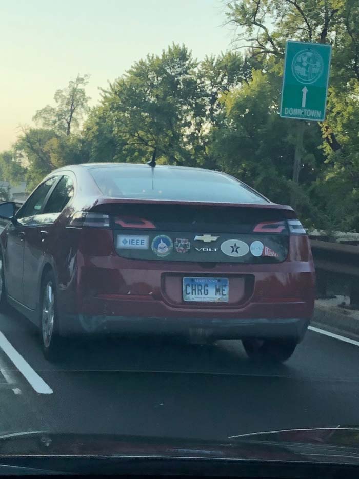 CHRG ME vanity license plate