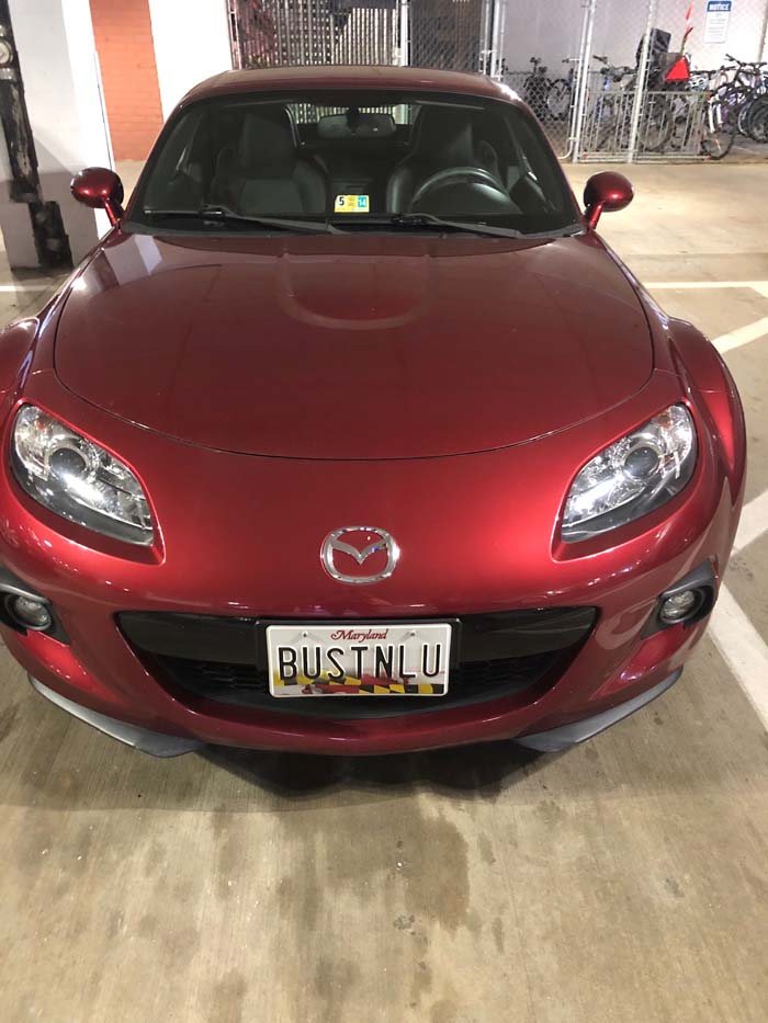 BUSTNLU vanity license plate meaning Busting Loose