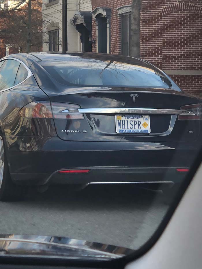 WHISPR vanity license plate meaning Whisper