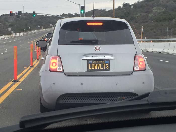 LOWVLTS vanity license plate