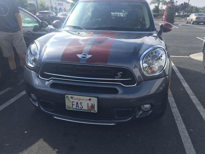 FAS LN vanity license plate meaning Fast Lane