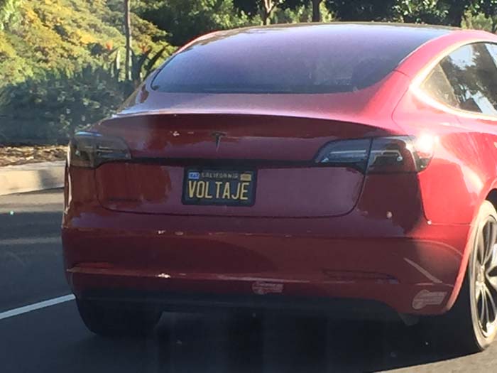 VOLTAJE vanity license plate