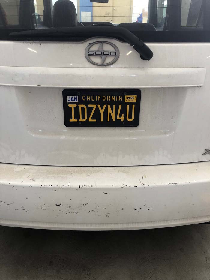 IDZYN4U vanity license plate