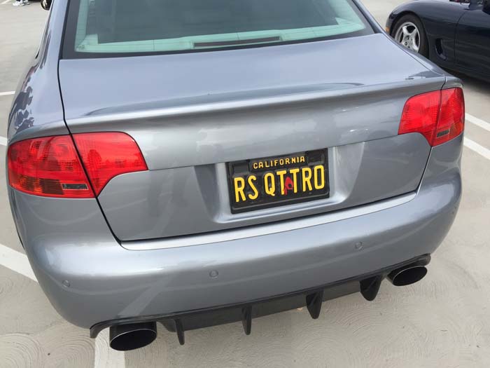 RSQTTRO vanity license plate meaning RS Quattro