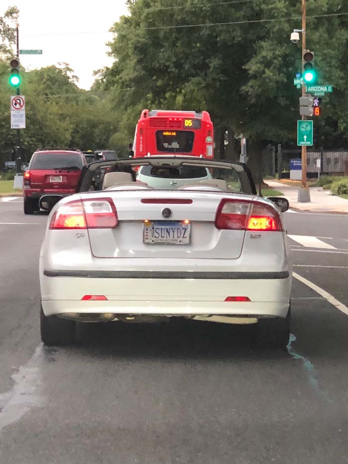 SUNYDZ vanity license plate meaning Sunny Days