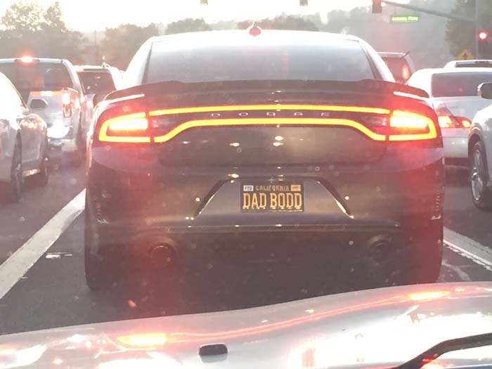 DADBODD vanity license plate
