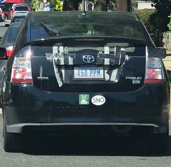 450PPM vanity license plate meaning 450 Parts Per Million