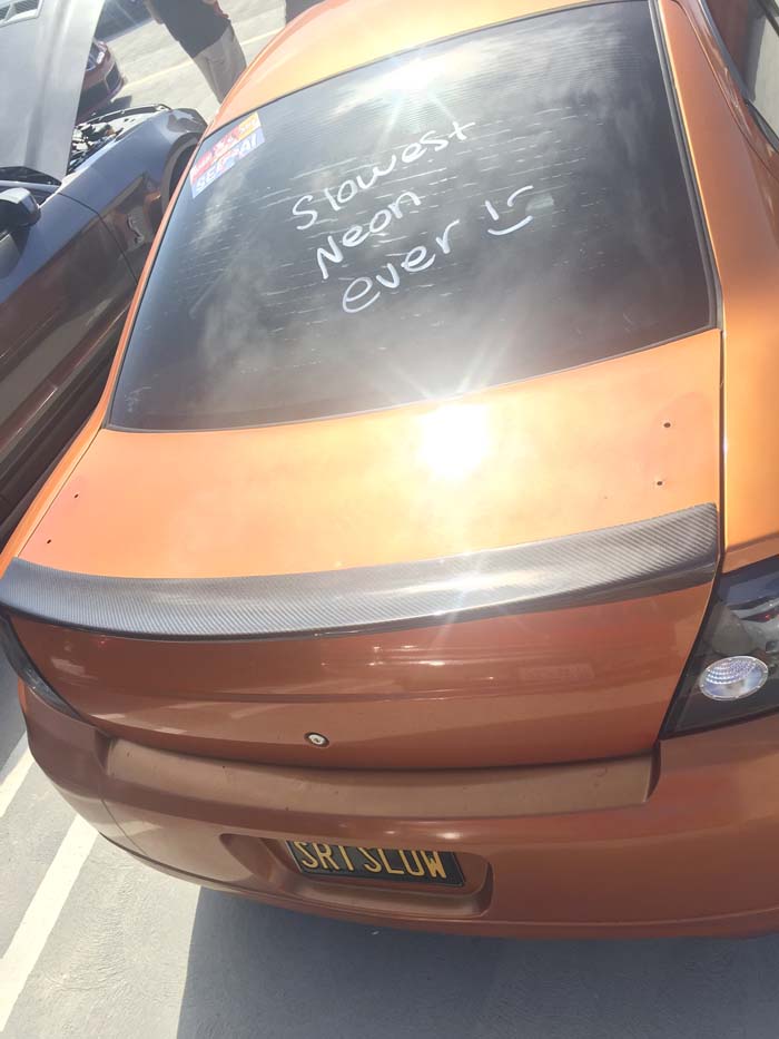 SRTSLOW vanity license plate meaning SRT Slow
