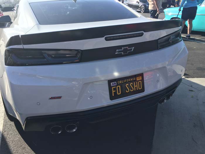 FOSSHO vanity license plate meaning For Sure (Chevy SS High Output)