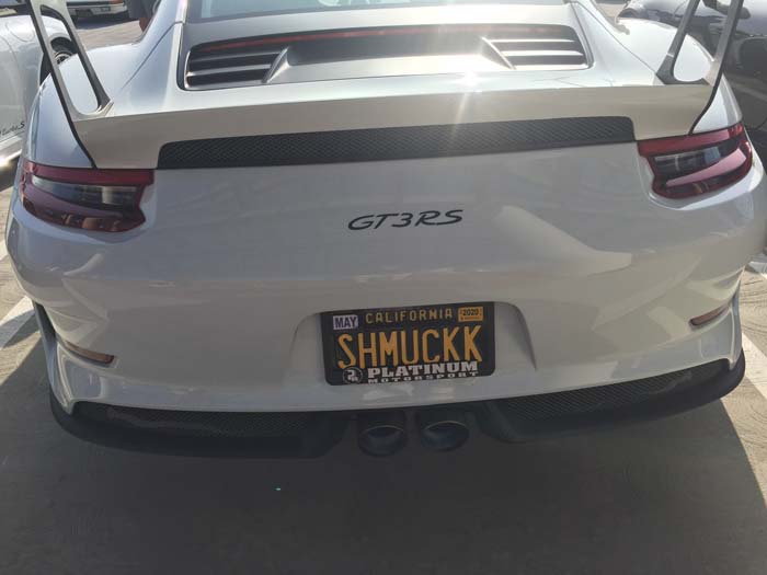 SHMUCKK vanity license plate meaning Shmuck