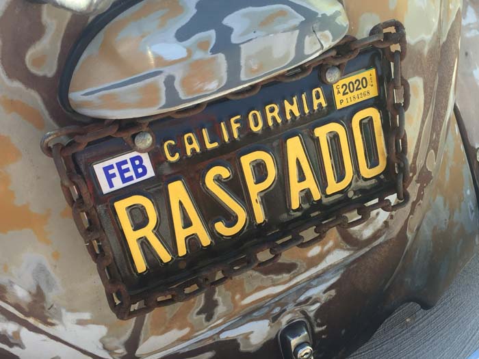 RASPADO vanity license plate meaning Scrapping