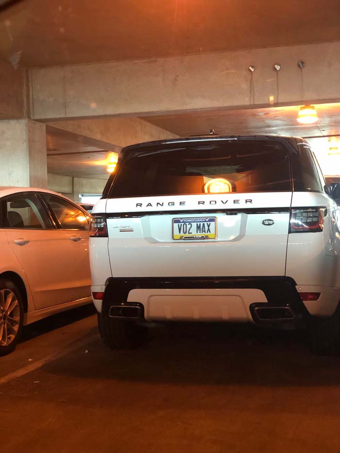 VO2MAX vanity license plate meaning Maximal Oxygen Consumption