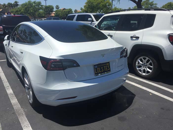 LOLSTES vanity license plate meaning lols Tesla