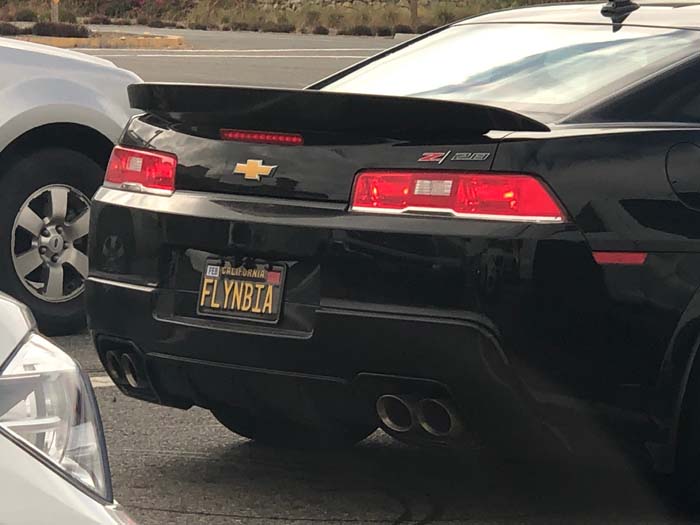 FLYNBIA vanity license plate meaning Flying By Ya