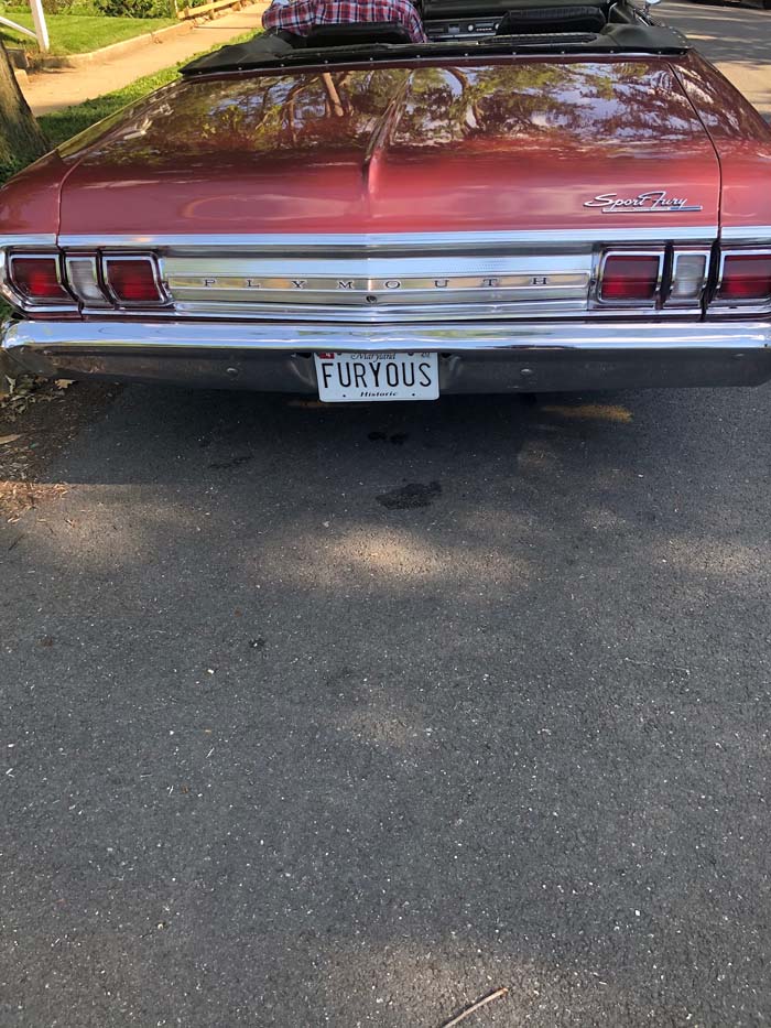 FUROUS vanity license plate meaning (Fast &amp;) Furious