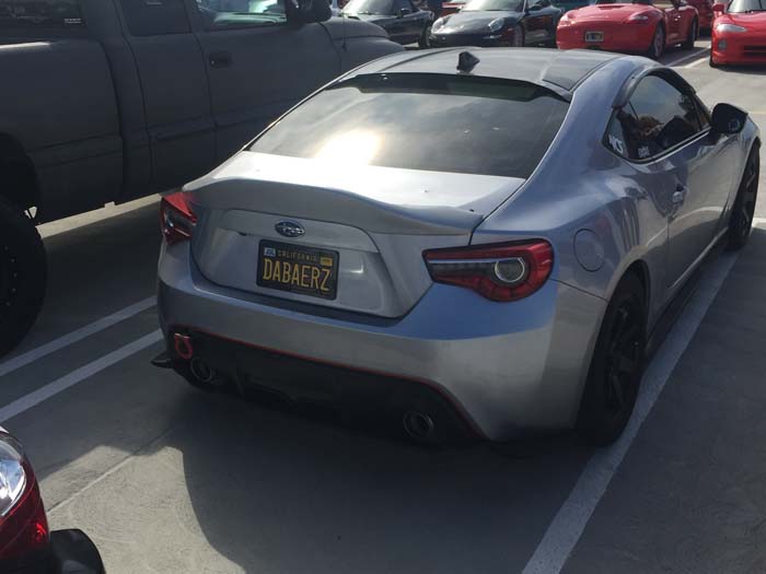 DABAERZ vanity license plate meaning Duh Bears!