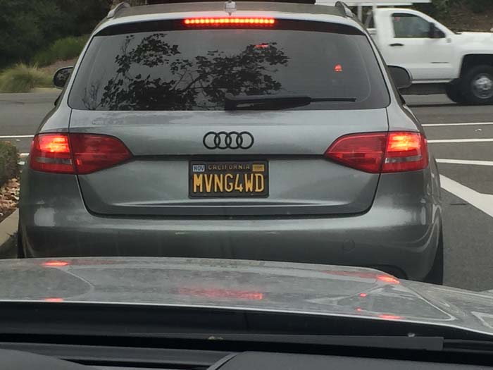 MVNG4WD vanity license plate
