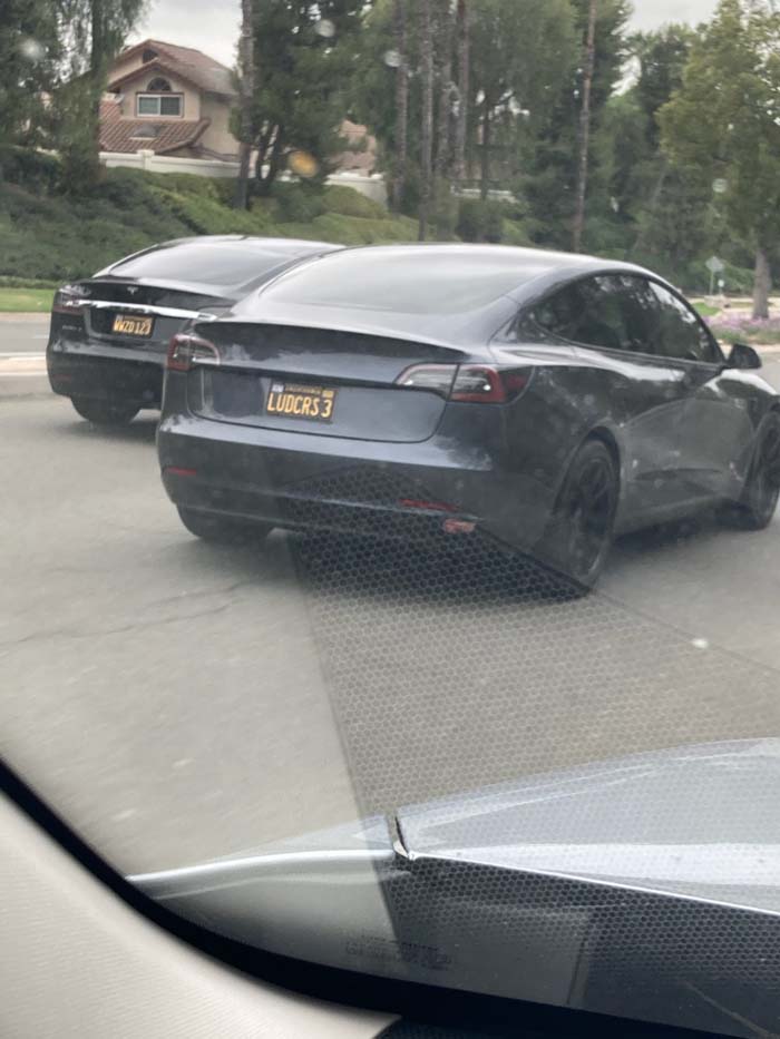 LUDCRS3 vanity license plate meaning Ludicrous (Model) 3