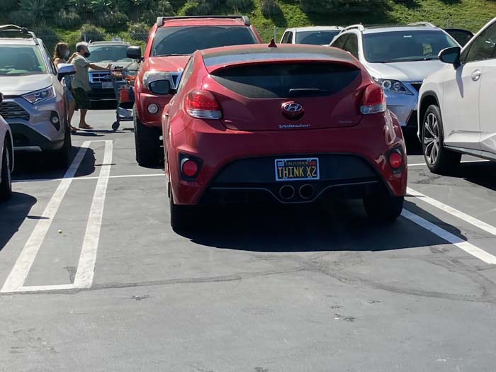 THINKX2 vanity license plate meaning Think Twice