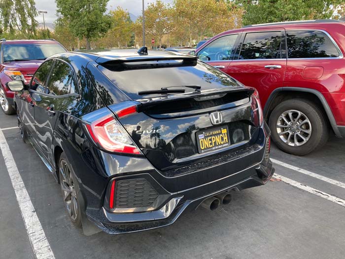 ONEPNCH vanity license plate