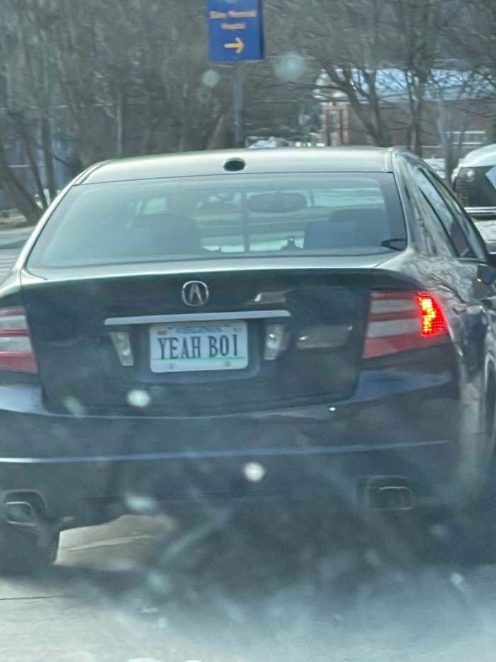 YEAHBOI vanity license plate meaning Yeah Boy!