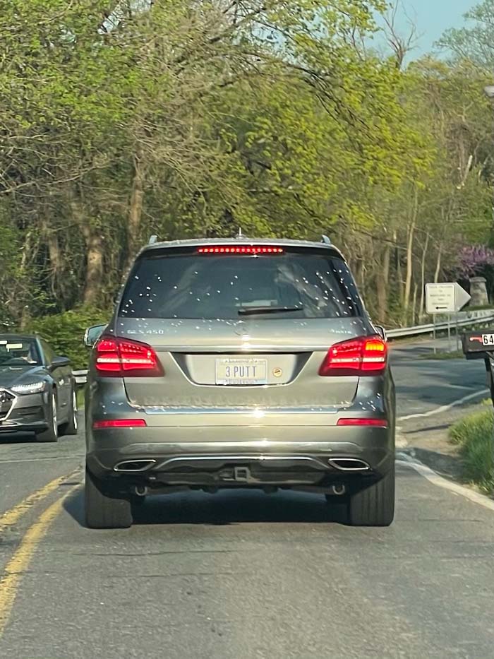 3PUTT vanity license plate meaning 3 Putt