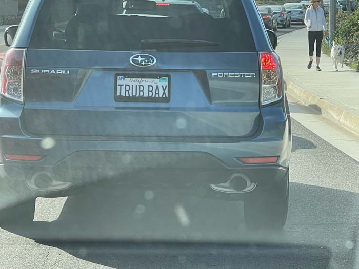 IRUBBAX vanity license plate