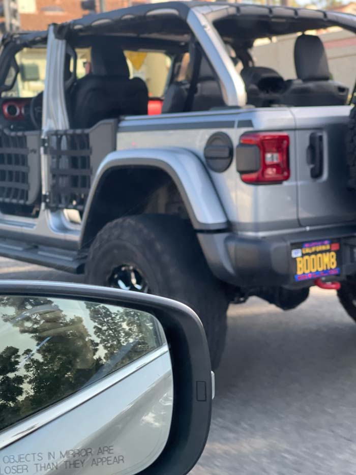 BOOM8 vanity license plate meaning BOMB