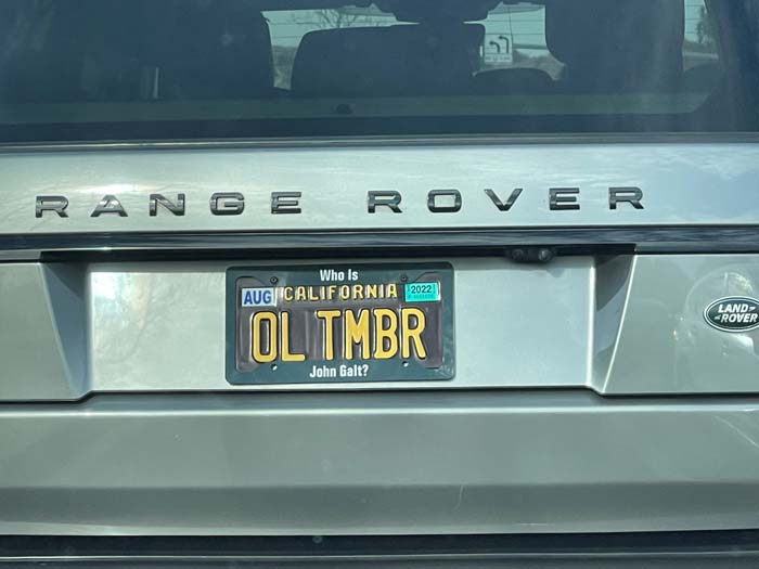 OLTMBR vanity license plate meaning Old Timber