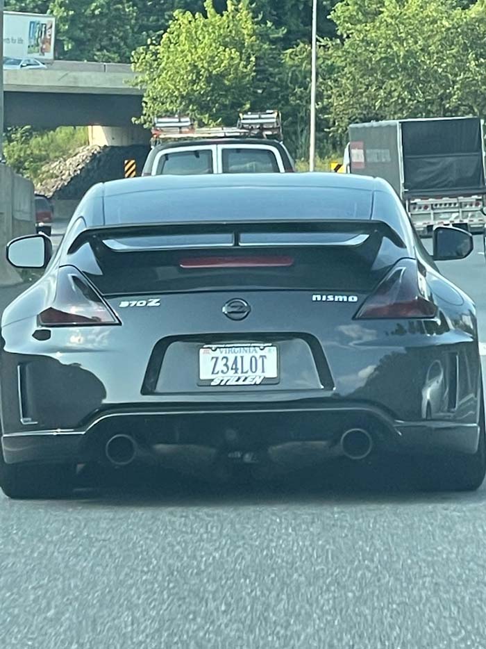 Z34LOT vanity license plate meaning Zealot