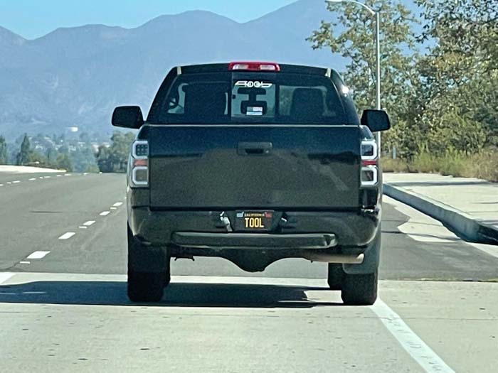 TOOL vanity license plate
