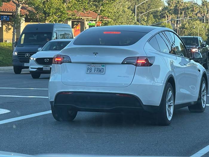 P8FRWD vanity license plate meaning Pay It Forward
