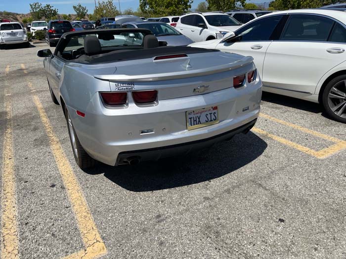 THXSIS vanity license plate
