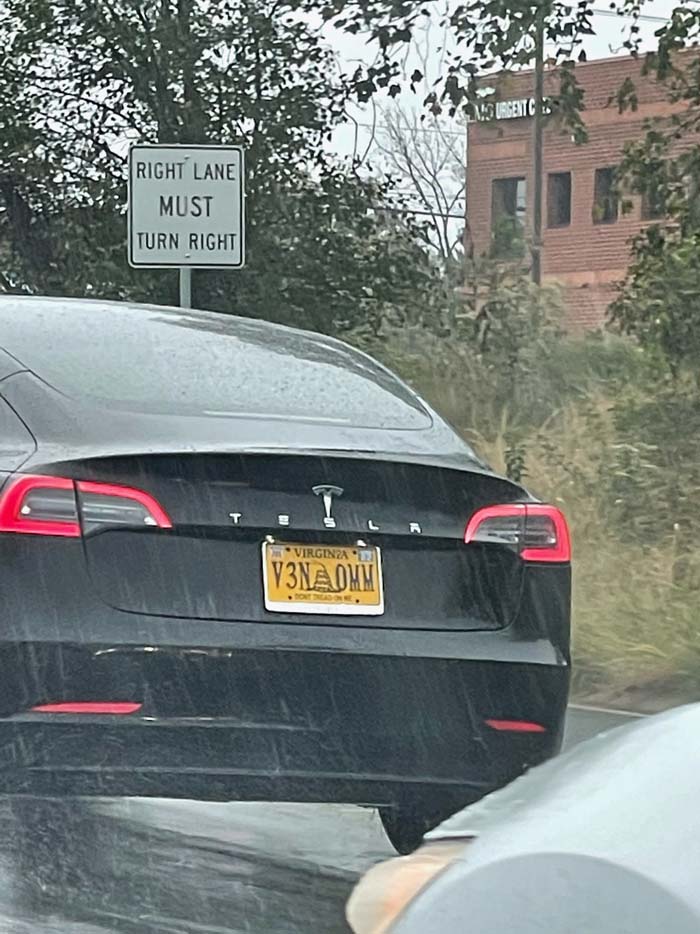 V3NOMM vanity license plate meaning Venom