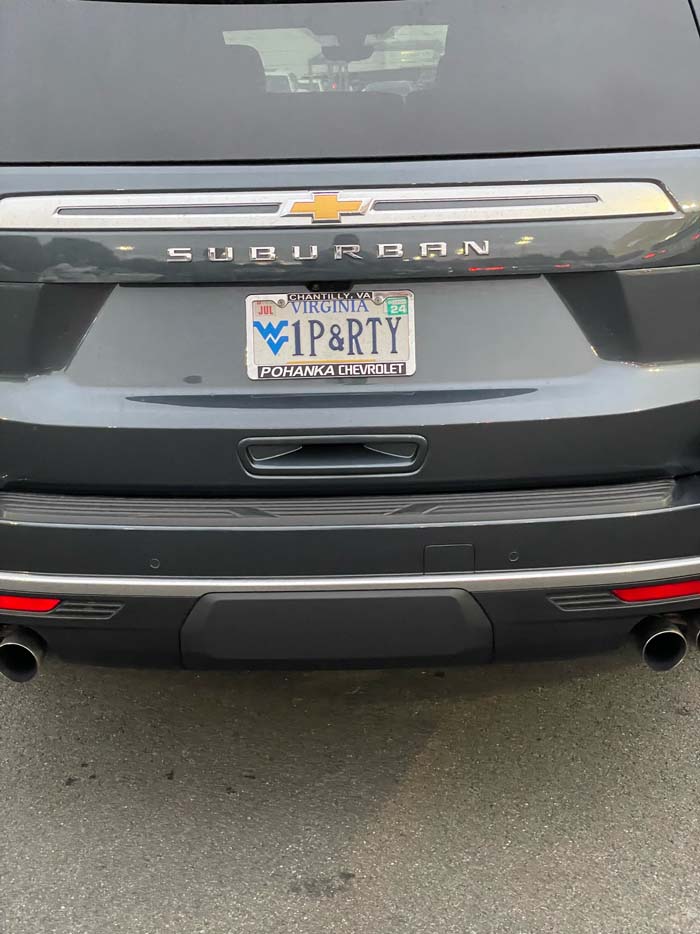 1PRTY vanity license plate