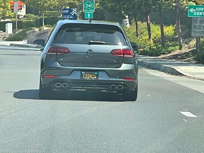 CRBN14 vanity license plate meaning Carbon 14