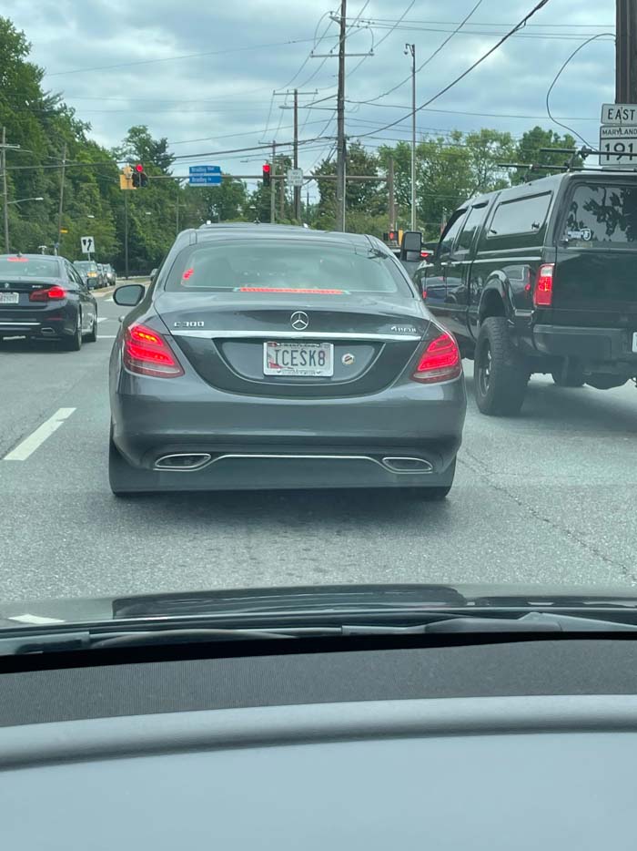 ICESK8 vanity license plate