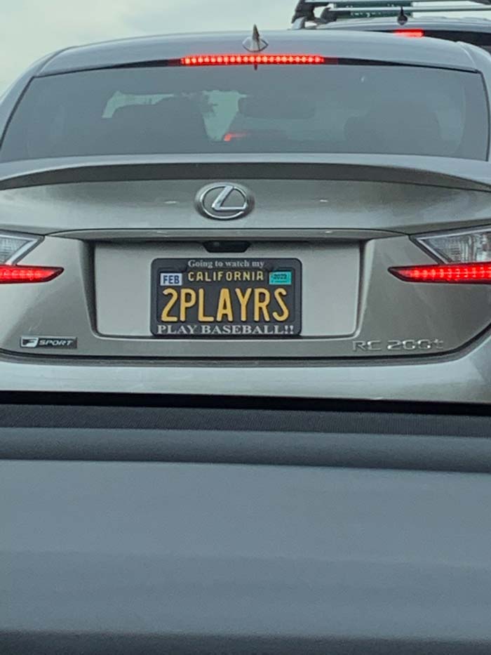2PLAYRS vanity license plate