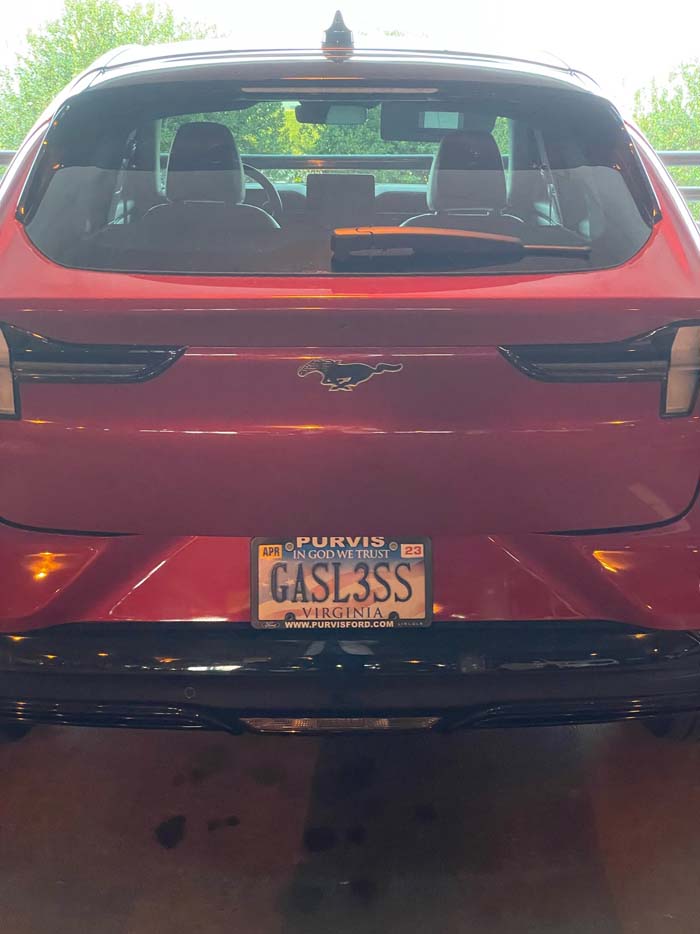 GASL3SS vanity license plate meaning Gasless