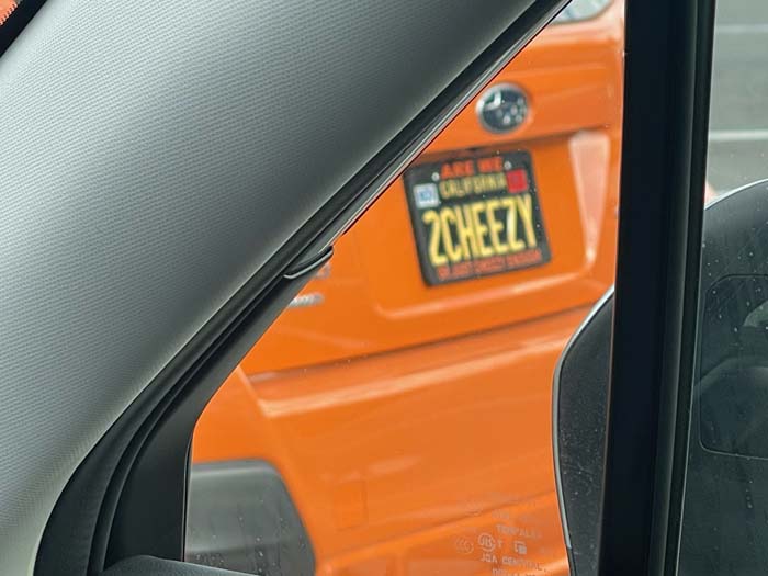 2CHEEZY vanity license plate meaning 2 Cheesy