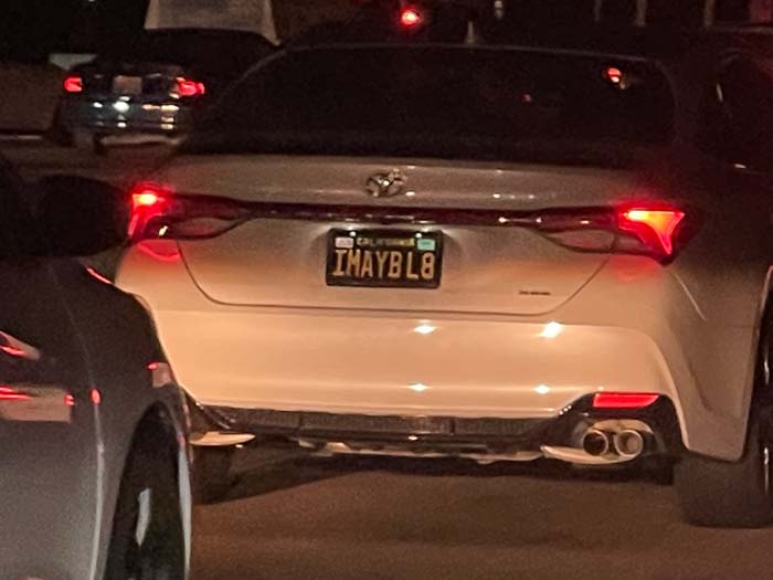 IMAYBL8 vanity license plate