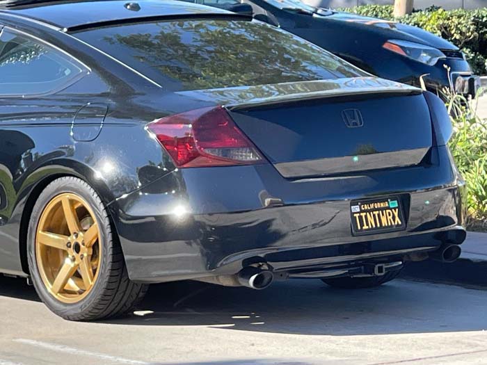 TINTWRX vanity license plate meaning Tint (Subaru) WRX