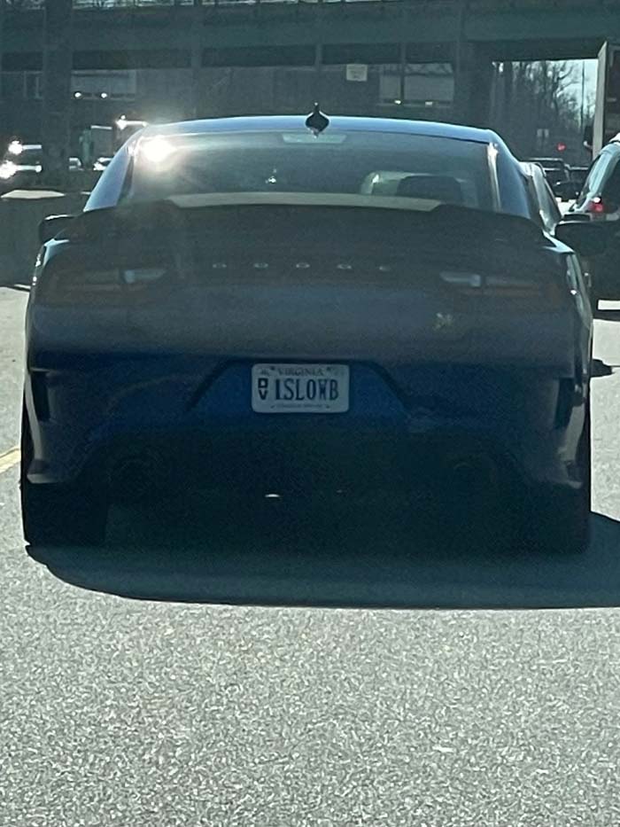 1SLOWB vanity license plate
