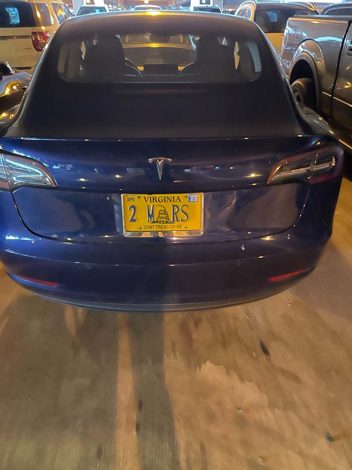 2MRS vanity license plate meaning To Mars