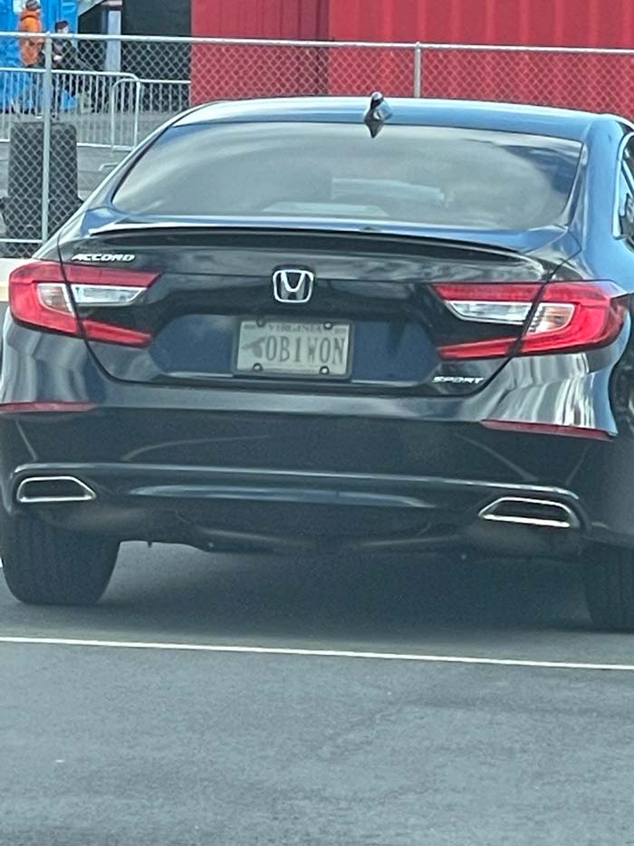 OB1ONE vanity license plate meaning Obi Wan (Kenobi) Won