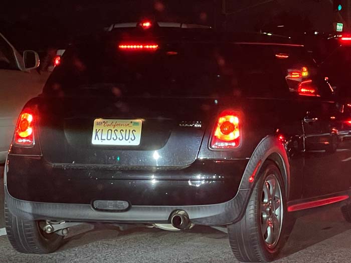 KLOSSUS vanity license plate meaning Colossus
