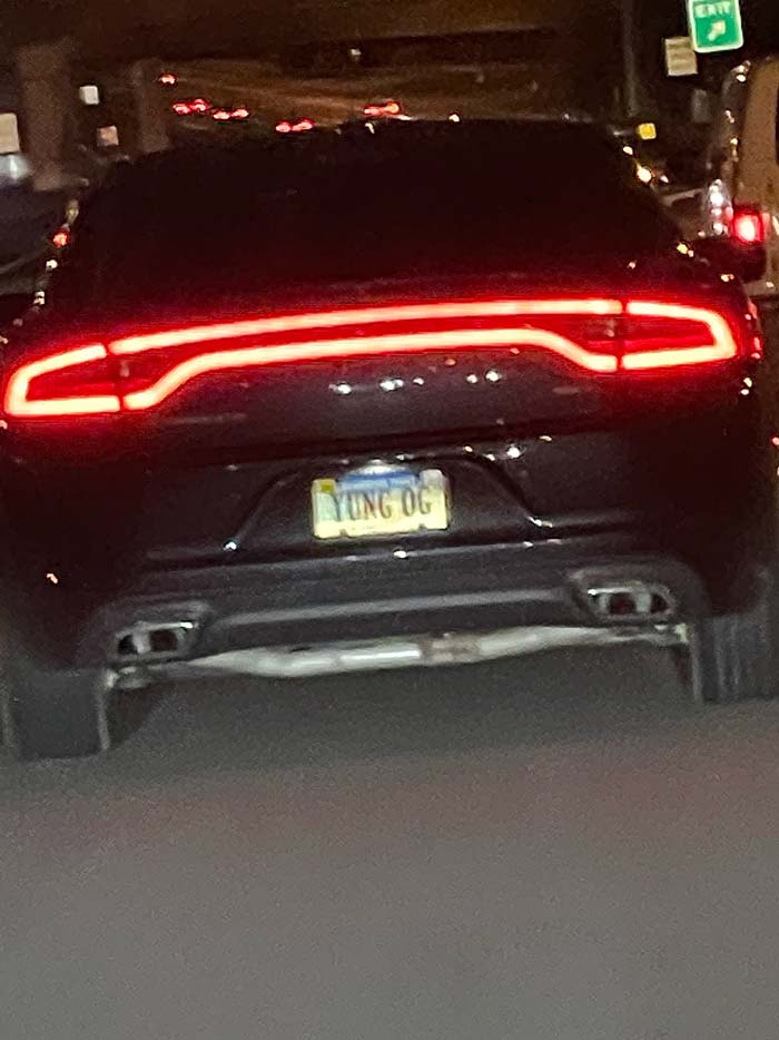 YUNGOG vanity license plate