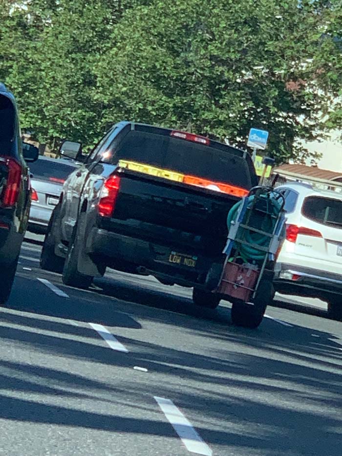 LOWNOX vanity license plate meaning Low NOx