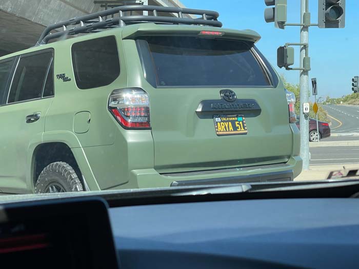 ARYA51 vanity license plate