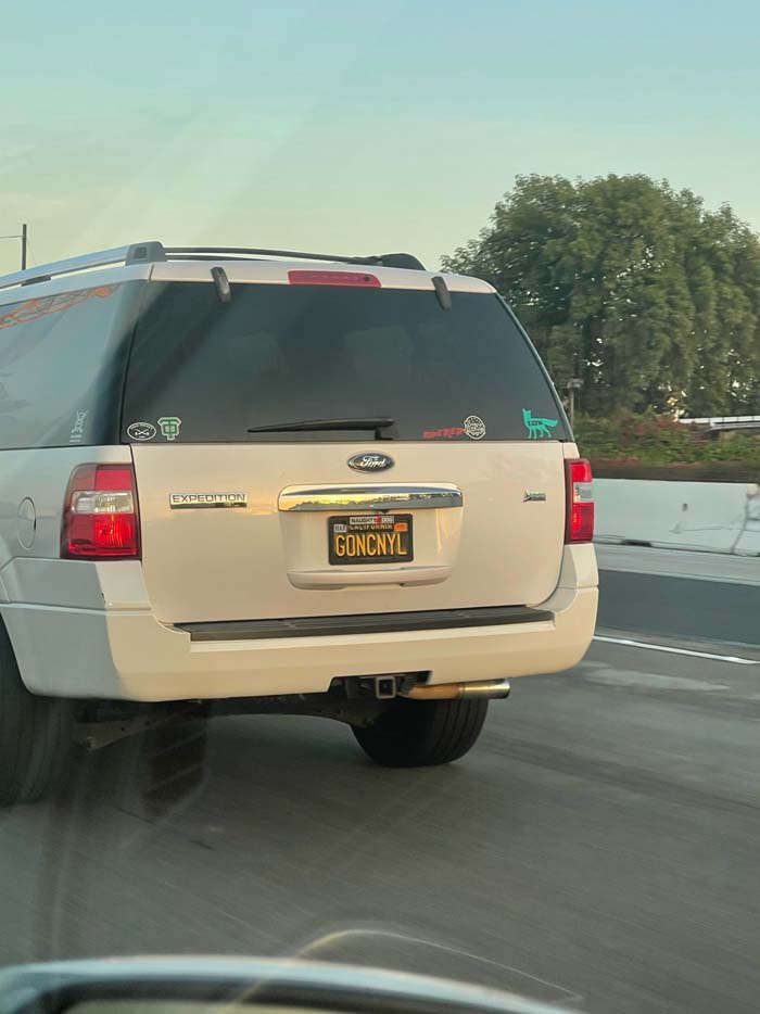 GONCNYL vanity license plate